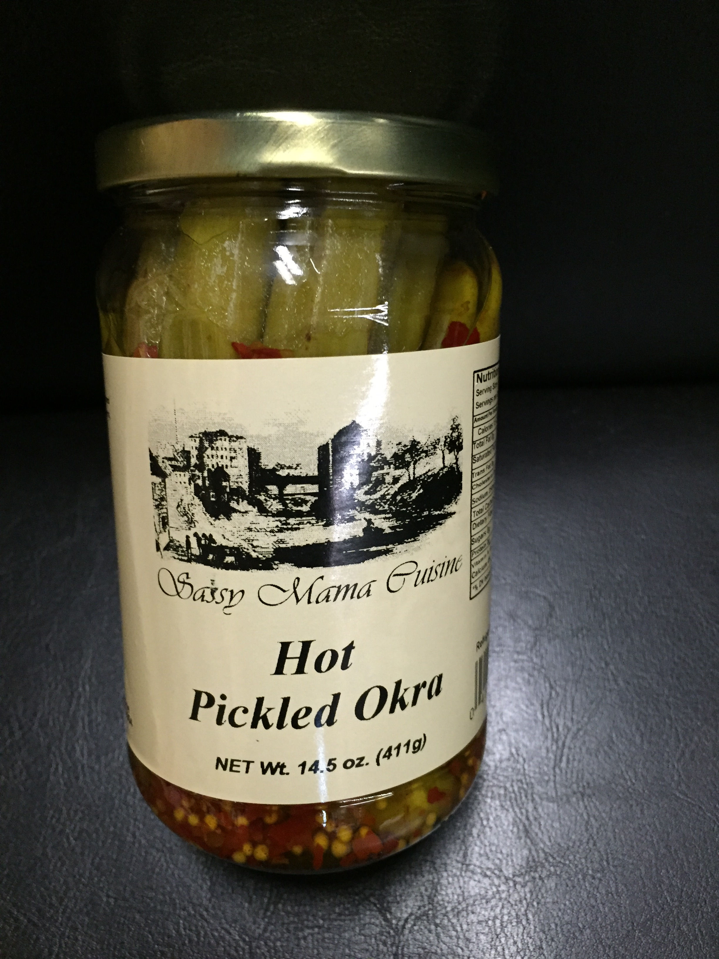 Hot Pickled Okra 14.5 oz.