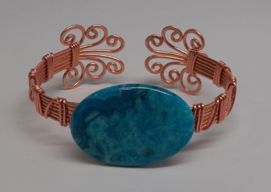 Thumbnail: PDF Large Bead Curly Ended Bracelet Tutorial