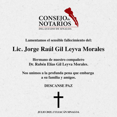 Abrazo solidario para nuestro amigo y compañero Notario.