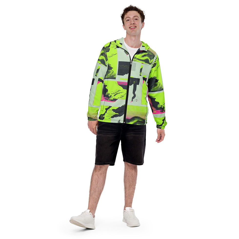 Thumbnail: Glitch Camo - Men’s windbreaker