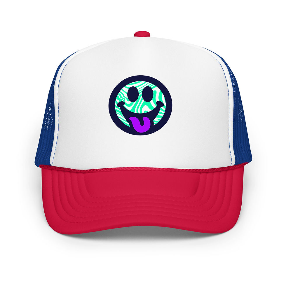 Thumbnail: Smiley (trippy) - Foam trucker hat