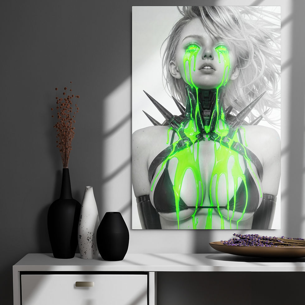 Thumbnail: Acid Drip - Metal prints