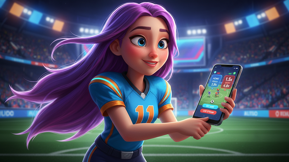 Close-up view of a smartphone displaying live football match and betting odds