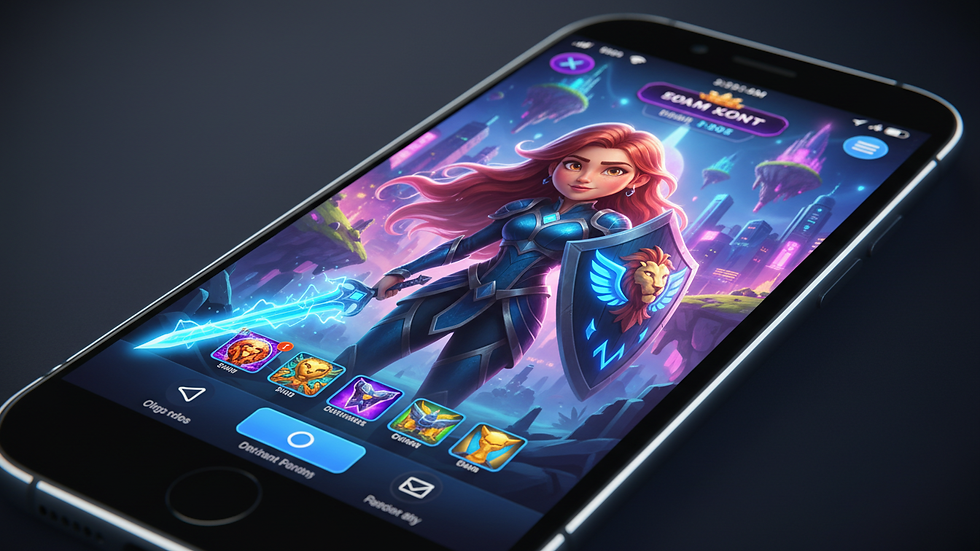 Close-up view of a smartphone displaying a slot game lobby