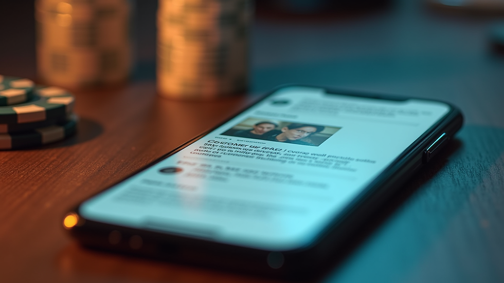 Close-up view of a smartphone displaying a customer support chat for an online slot site
