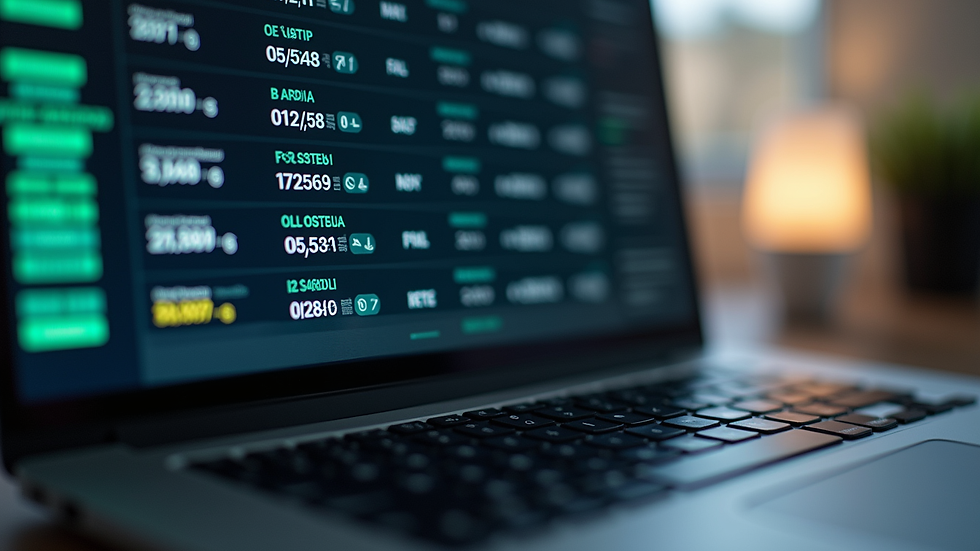 Close-up view of a laptop screen showing football betting odds