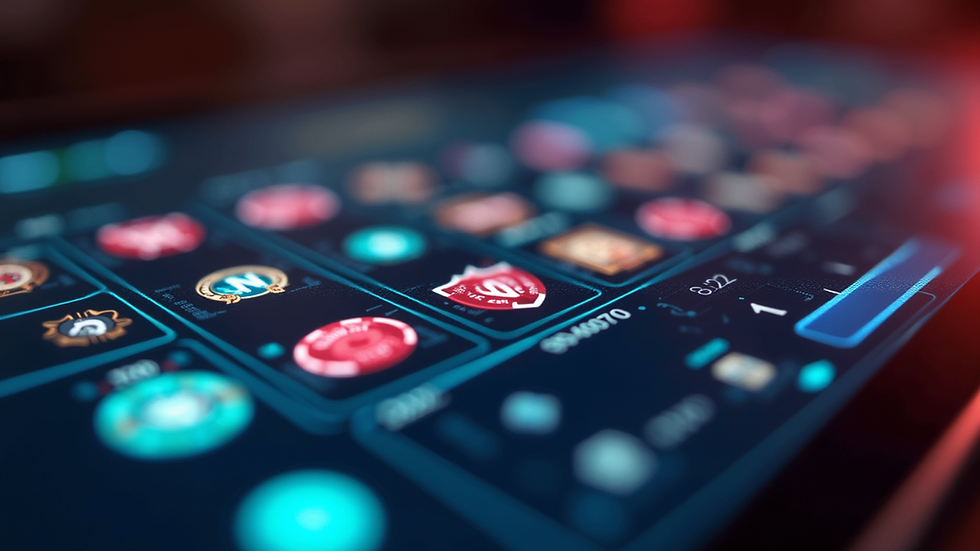 Eye-level view of a secure online slot game interface