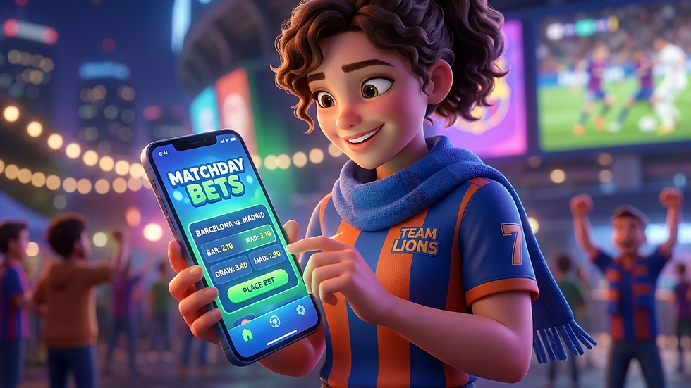 Close-up view of a smartphone displaying a betting app interface with football odds