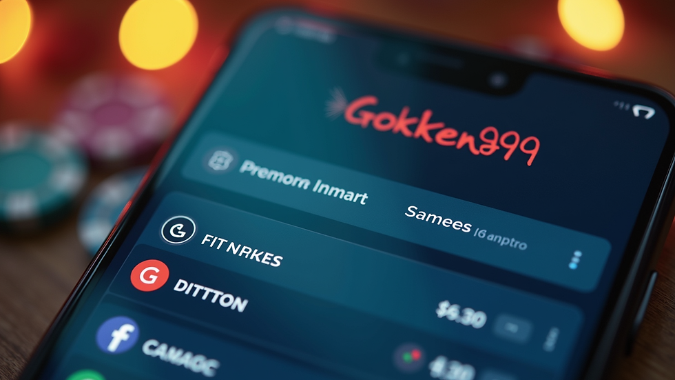 Close-up view of smartphone screen showing betting options on Gokken999 app