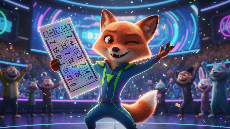 Eye-level view of lottery ticket with numbers