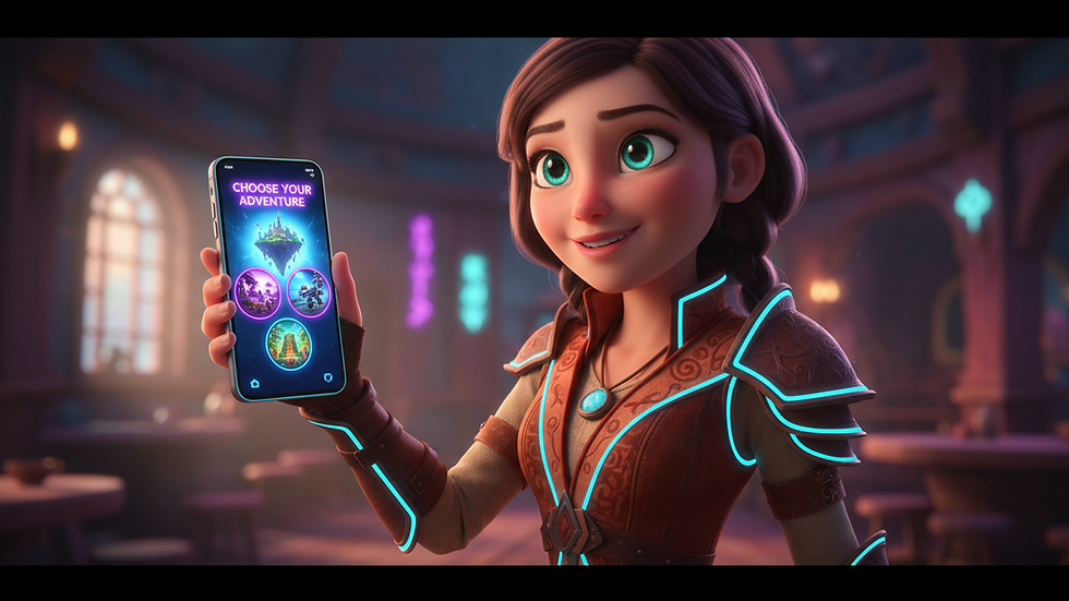 Close-up view of a hand holding a smartphone displaying game selection