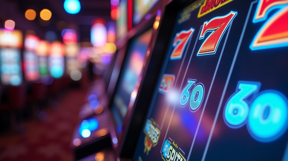 Close-up view of slot machine screen showing bonus round feature