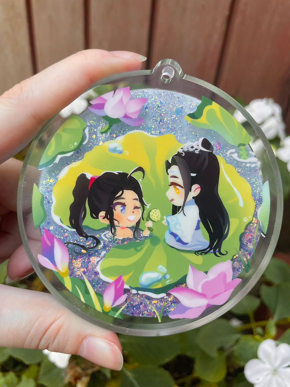 Thumbnail: Lotus Pond Glitter Liquid Charm