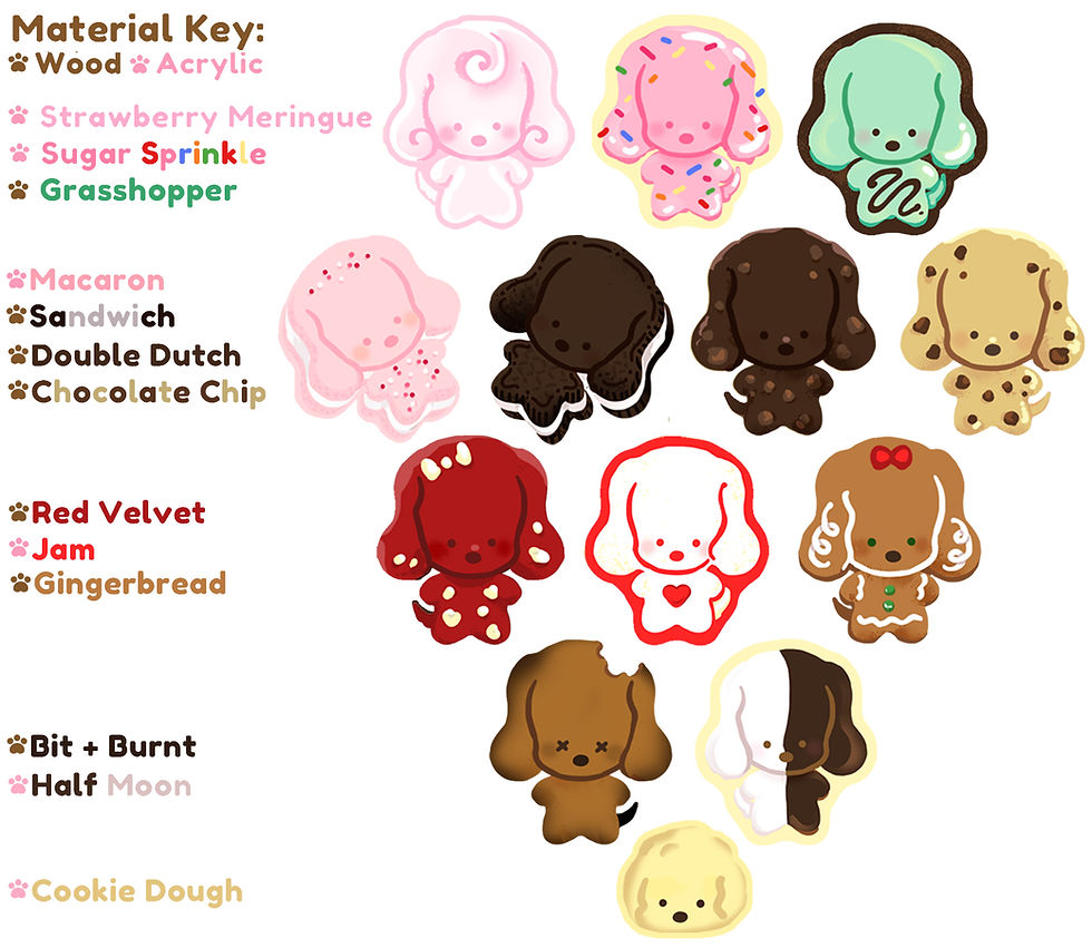 Thumbnail: Baker's Dozen Wooden + Acrylic Cookie Pins