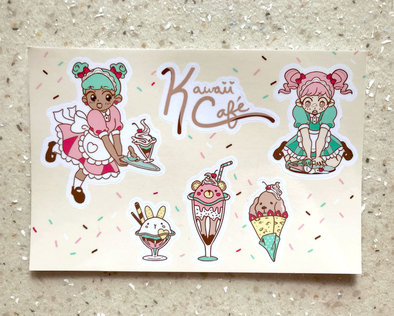 Maid Café Sticker Sheet