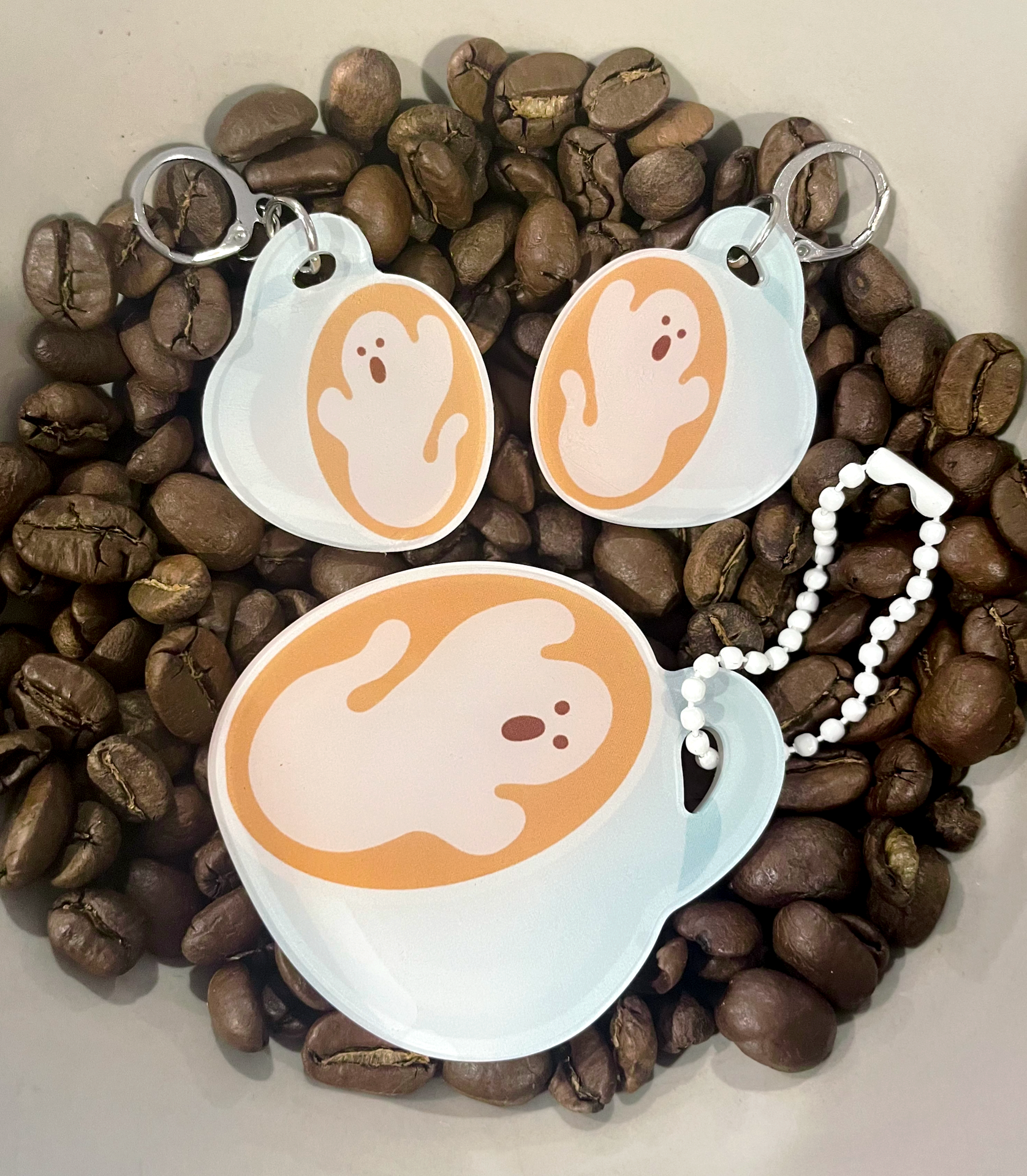 Latte Ghost Charm