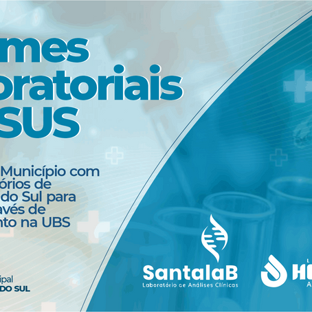 Município oferece exames laboratoriais via SUS