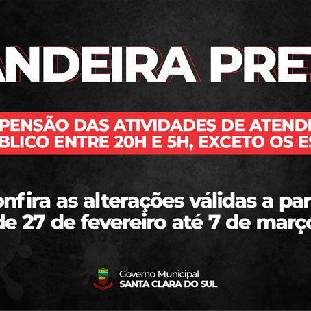 COVID-19: FIQUE ATENTO ÀS RESTRIÇÕES DA BANDEIRA PRETA