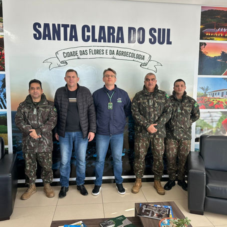 Santa Clara do Sul recebe autoridades militares em Visita de Orientação Técnica à Junta de Serviço Militar