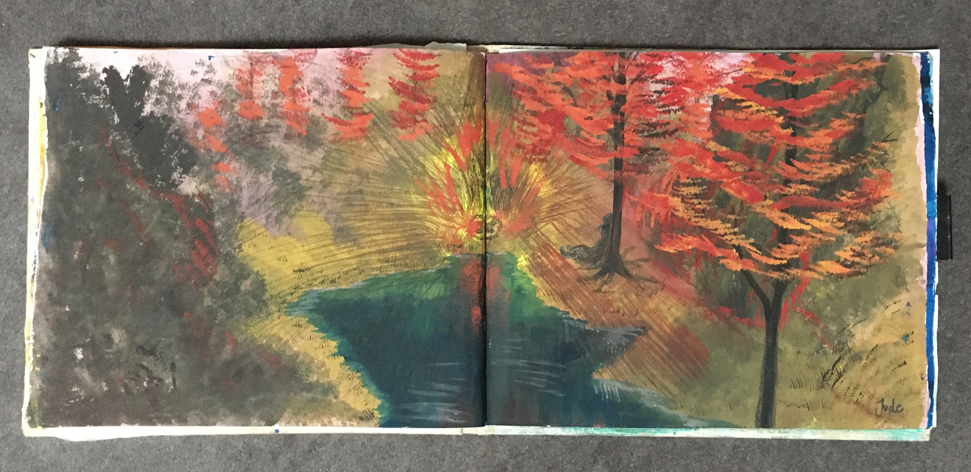 Woodland Camp Fire - Gauche on A3 Cotton