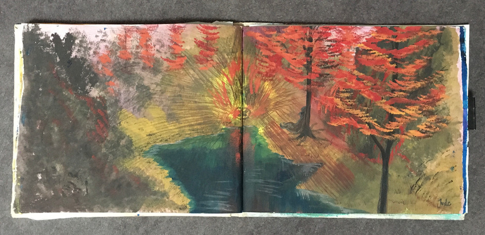Woodland Camp Fire - Gauche on A3 Cotton