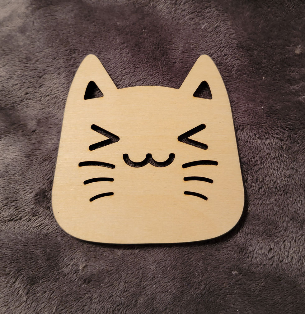 Thumbnail: Set of 6 Different Laser Cut Cat Coasters (Pack of 30 Coasters, 5 Sets)
