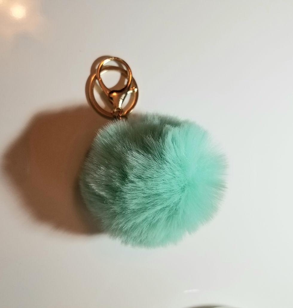 Thumbnail: 10 Pack Pom Pom Keychain with hardware