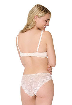 Miniature : Slip dentelle sans couture abricot
