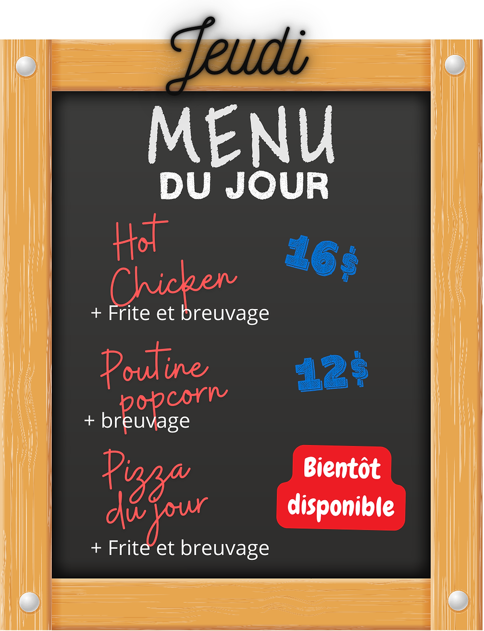 Menu jeudi