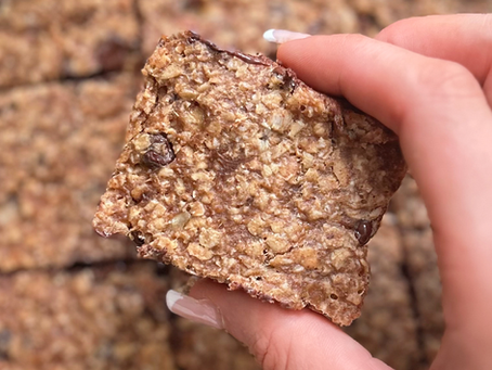 Choc chip gooey flapjacks