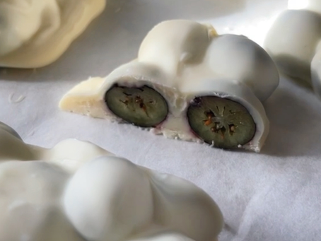 Blueberry and white choc clusters 