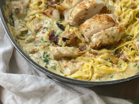 Creamy Italian chicken linguine