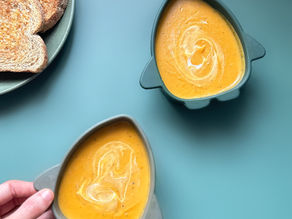 Roasted sweet potato and coconut soup
