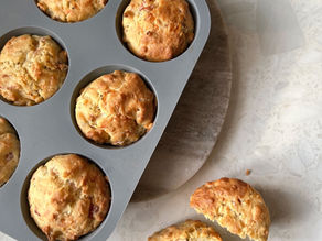 Ham, cheese and chive muffins