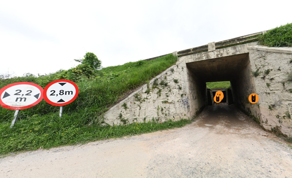 Imagem panorâmica obtida com a câmera Nikon D850 acoplada ao Laser Scanner Riegl VZ-400i enquanto fazia monitoramento de túneis.