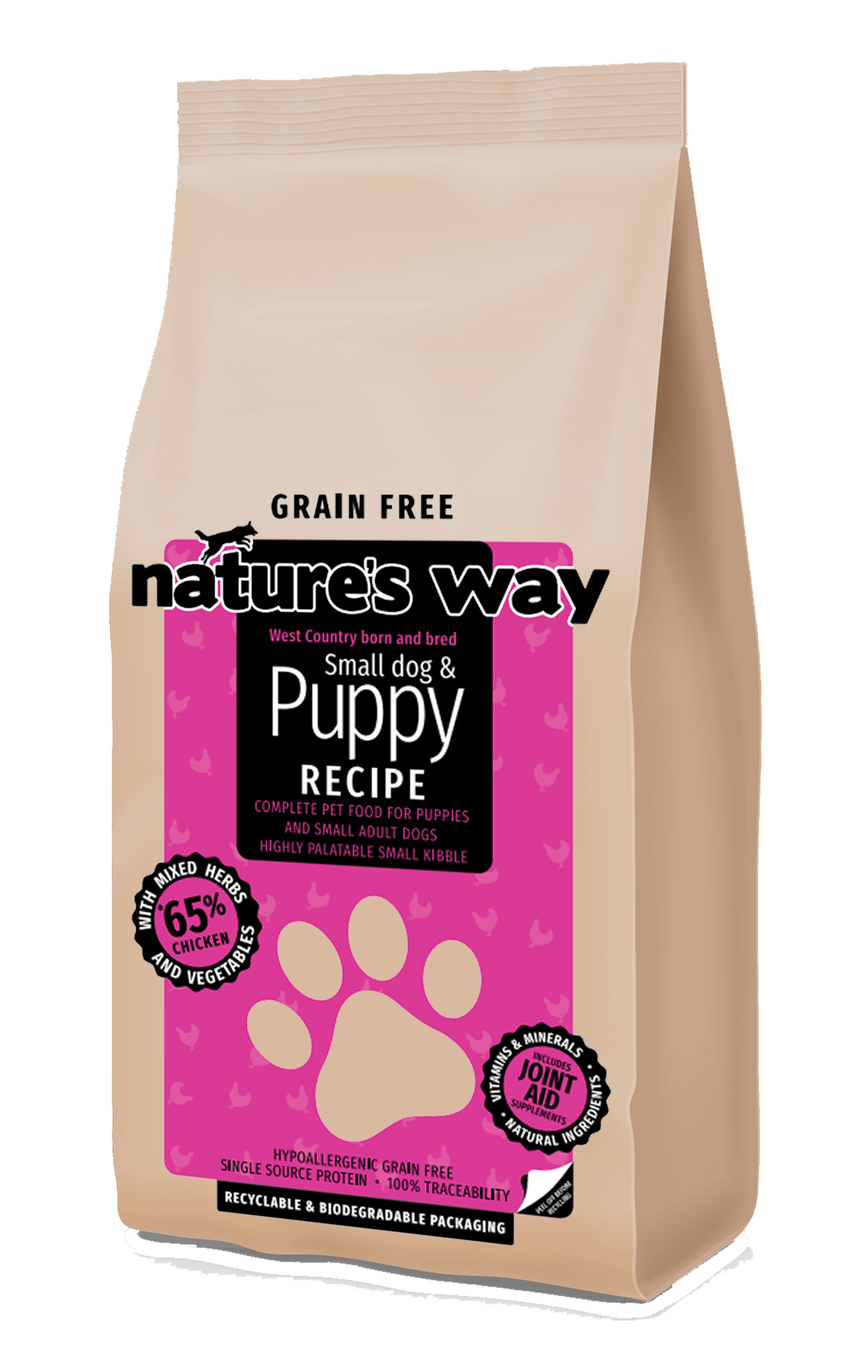 5kg Nature's Way GRAIN FREE Puppy & Small Dog Recipe