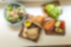 Balanced meal, bread, carbs, fresh vegetables, salad, recipes