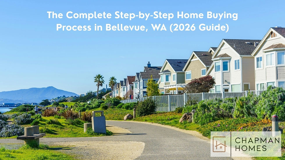 Scenic Bellevue, WA waterfront homes featured in The Complete Step-by-Step Home Buying Process in Bellevue, WA (2026 Guide) by Matthew Chapman of Windermere Real Estate.