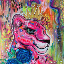Pretty Royal | Mixed Media | 18" x 24"