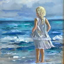 Girl in White Dress | Oil | 20 x 16