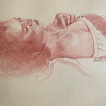Sleeping Beauty | Conte' Pencil | 11 x 14