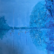 Mirror Cove | Oil and Cold Wax | 16 x 16