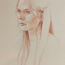 Fading Away | Conte' Pencil | 16 x 12