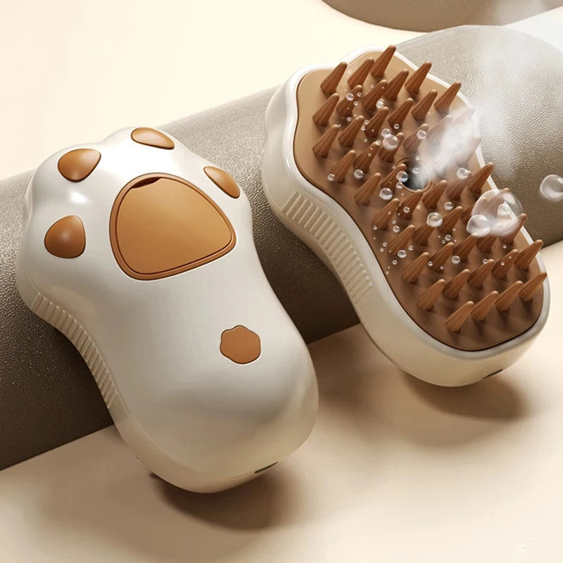 Thumbnail: 3 in 1 Steamy Pet Dog Brush Cat Steam Brush Electric Spray Cat Hair Brush Comb M
