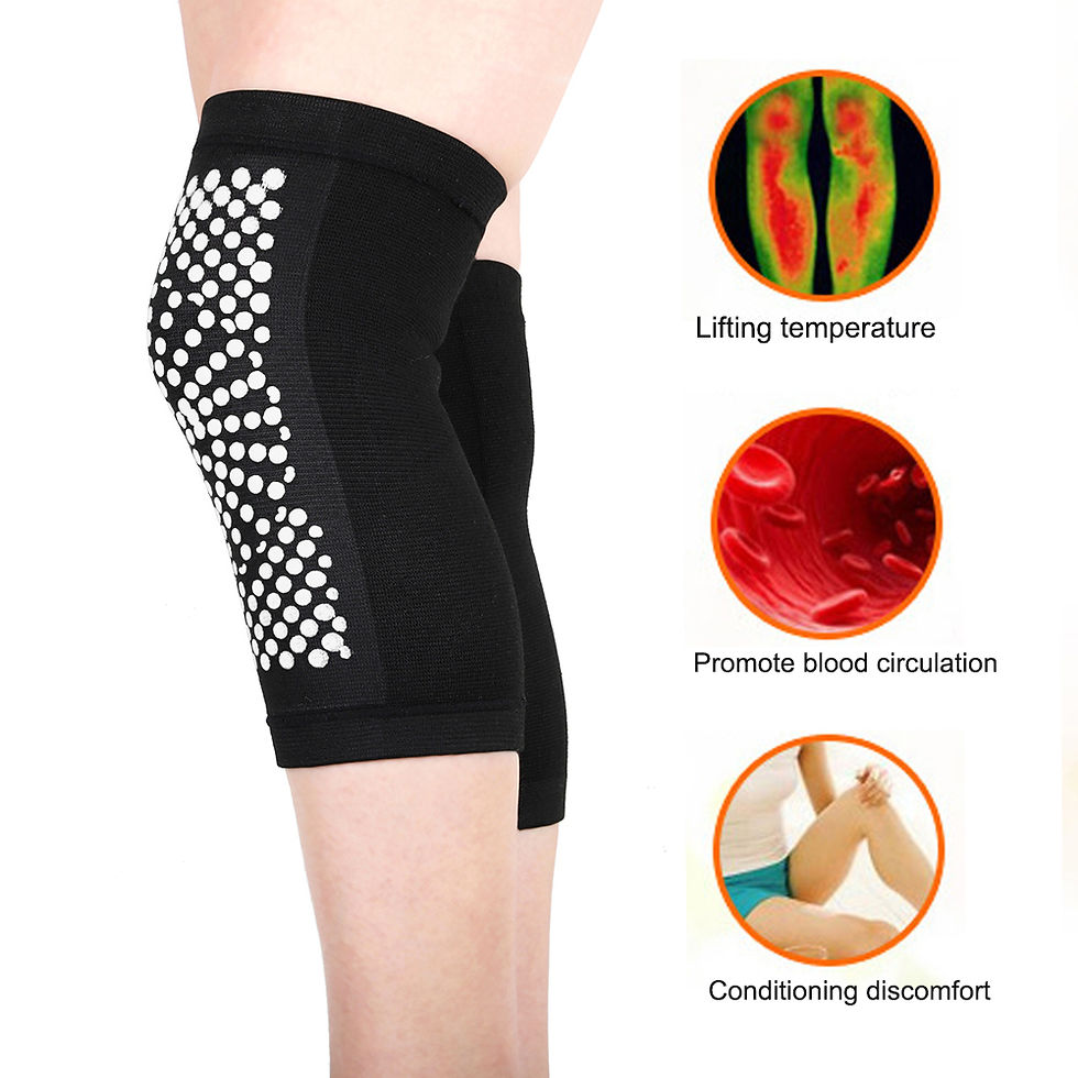 Thumbnail: Wormwood Knee Pads Self Heating Four Sided Elasticity To Keep Warm Old Cold Legs