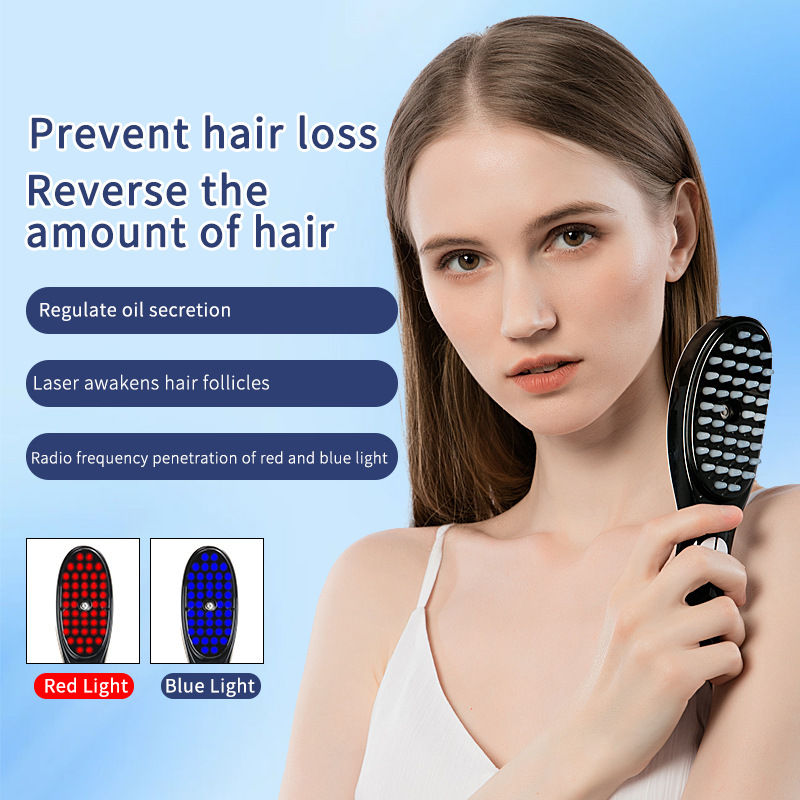 Thumbnail: Electric Spray Massage Comb Hair Growth Vibration Head Massager Brush LED Anti H