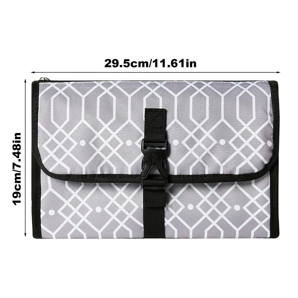 Thumbnail: Portable Baby Changing Pad with Pockets Waterproof Travel Diaper Changing Statio