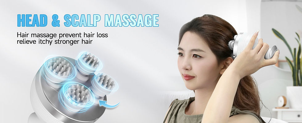 Thumbnail: Electric Smart Head Massager Body Massage Neck Deep Tissue Kneading TYPE-C Wirel