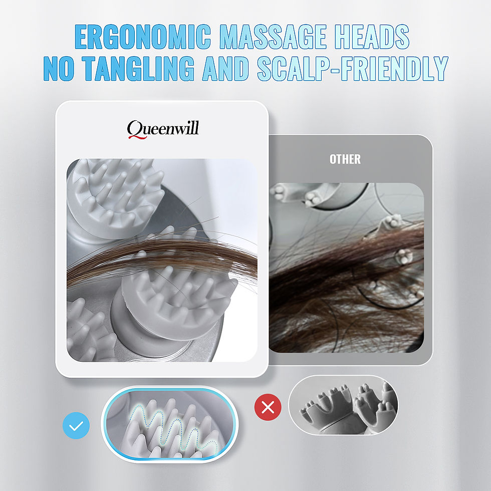 Thumbnail: Electric Smart Head Massager Body Massage Neck Deep Tissue Kneading TYPE-C Wirel