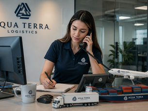 Especialista en Freight Forwarding coordinando una operación logística internacional.
